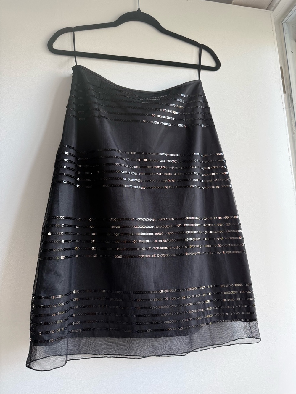 Black Sequin A-Line Skirt by Autograph for Marks & Spencer